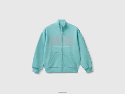 aqua Benetton barn genser med glidelås og krage 20TRB2557