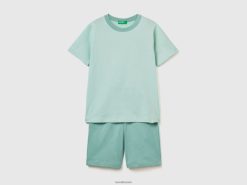 aqua Benetton barn kort pyjamas i lett bomull 20TRB2029
