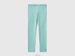 aqua Benetton barn leggings i stretchbomull med logo 20TRB2599