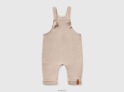 beige Benetton barn garnbukser med vattert utseende 20TRB3091