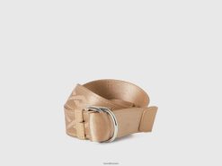 beige Benetton kvinner beige belte med dobbel ring 20TRB795