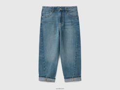 blå Benetton barn jeans med slouchy passform 20TRB4930
