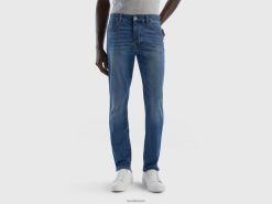 blå Benetton menn femlommers slim fit jeans 20TRB1473