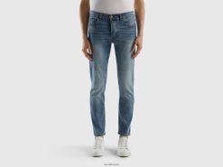 blå Benetton menn femlommers slim fit jeans 20TRB1481
