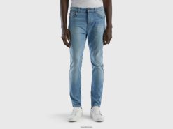 blå Benetton menn skinny fit jeans 20TRB4667
