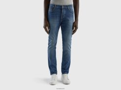 blå Benetton menn skinny fit jeans 20TRB4679
