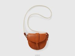 brun Benetton barn skulderveske i imitert skinn 20TRB2797