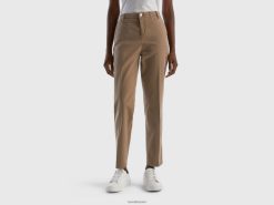 duegrå Benetton kvinner duegrå slim fit chinos i bomull 20TRB652