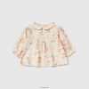 flerfarget Benetton barn blomsterbluse i bærekraftig viskose 20TRB3220