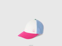 flerfarget Benetton barn bomullslue med rand 20TRB2815