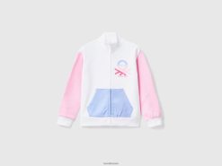 flerfarget Benetton barn genser med glidelås og krage 20TRB2519