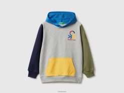 flerfarget Benetton barn Hettegenser i 100 % bomull 20TRB1832