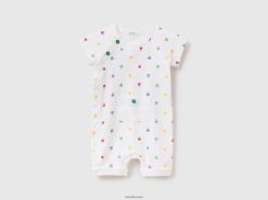 flerfarget Benetton barn mønstret bukse i økologisk bomull 20TRB3175