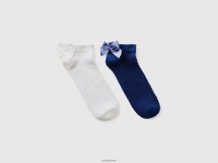 flerfarget Benetton barn sokker med sløyfe 20TRB2771