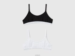 flerfarget Benetton barn to BH-er i stretchbomull 20TRB5518