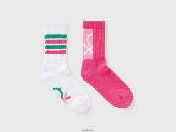 flerfarget Benetton barn to par frottésokker 20TRB2777