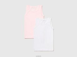 flerfarget Benetton barn to tanktops i stretchbomull 20TRB5526