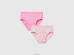 flerfarget Benetton barn trussesett i superstretch økologisk bomull 20TRB5502