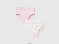 flerfarget Benetton barn trussesett i superstretch økologisk bomull 20TRB5504