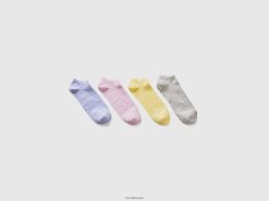 flerfarget Benetton kvinner fire par korte sokker 20TRB934