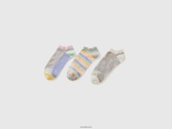 flerfarget Benetton kvinner sokker i økologisk stretchbomullsblanding 20TRB923