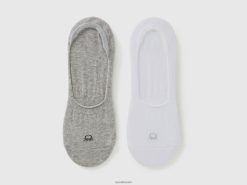 flerfarget Benetton kvinner to par ensfargede ankelsokker 20TRB944