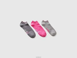 flerfarget Benetton menn sokkesett med logo 20TRB933