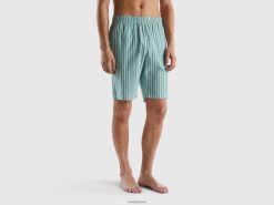 flerfarget Benetton menn stripete shorts i 100 % bomull 20TRB4720