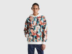 flerfarget Benetton menn varm flerfarget hettegenser 20TRB4520