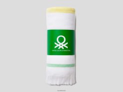 flerfarget Benettonstripete badehåndkle i 100% bomull 20TRB3391