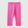 fuchsia Benetton barn 3/4 leggings i stretchbomull 20TRB5393