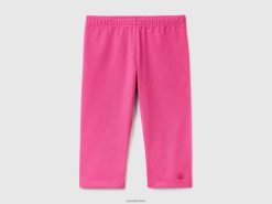 fuchsia Benetton barn 3/4 leggings i stretchbomull 20TRB5688