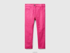 fuchsia Benetton barn jeggings i stretch bomullsblanding 20TRB5716