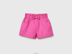 fuchsia Benetton barn shorts med elastisk midje 20TRB2991