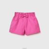 fuchsia Benetton barn shorts med elastisk midje 20TRB5709