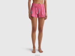 fuchsia Benetton kvinner bugs bunny shorts 20TRB998