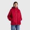 fuchsia Benetton kvinner regnfrakk med hette 20TRB251