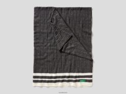 grå Benettonkabelstrikket trekk 20TRB6024