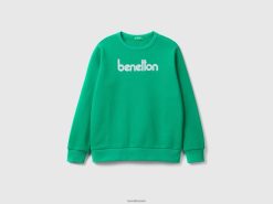 grønn Benetton barn genser med logotrykk 20TRB4853