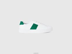 grønn Benetton menn lave sneakers med grønn logo 20TRB801
