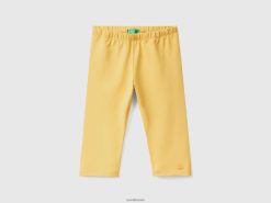 gul Benetton barn 3/4 leggings i stretchbomull 20TRB5682