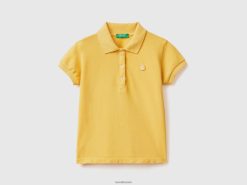 gul Benetton barn regular fit polo i økologisk bomull 20TRB5590