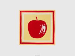 gul Benetton kvinner gul foulard med epletrykk 20TRB791