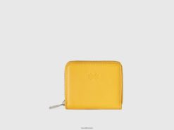 gul Benetton kvinner liten lommebok med glidelås 20TRB758