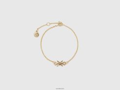 gull Benetton kvinner gullarmbånd med sjarm og logo 20TRB710
