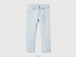 himmelblå Benetton barn fem-lommers slim fit jeans 20TRB3048
