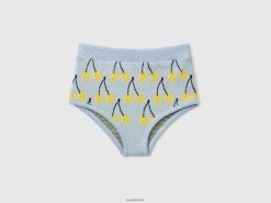 himmelblå Benetton barn himmelblå culotte med kirsebærmønster 20TRB5448