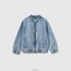 himmelblå Benetton barn lett denim bomber 20TRB4754