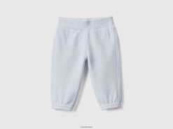 himmelblå Benetton barn myk joggebukse med broderi 20TRB5912