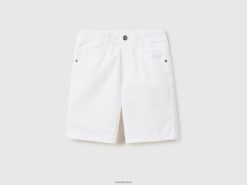 hvit Benetton barn fem-lommers shorts 20TRB4943